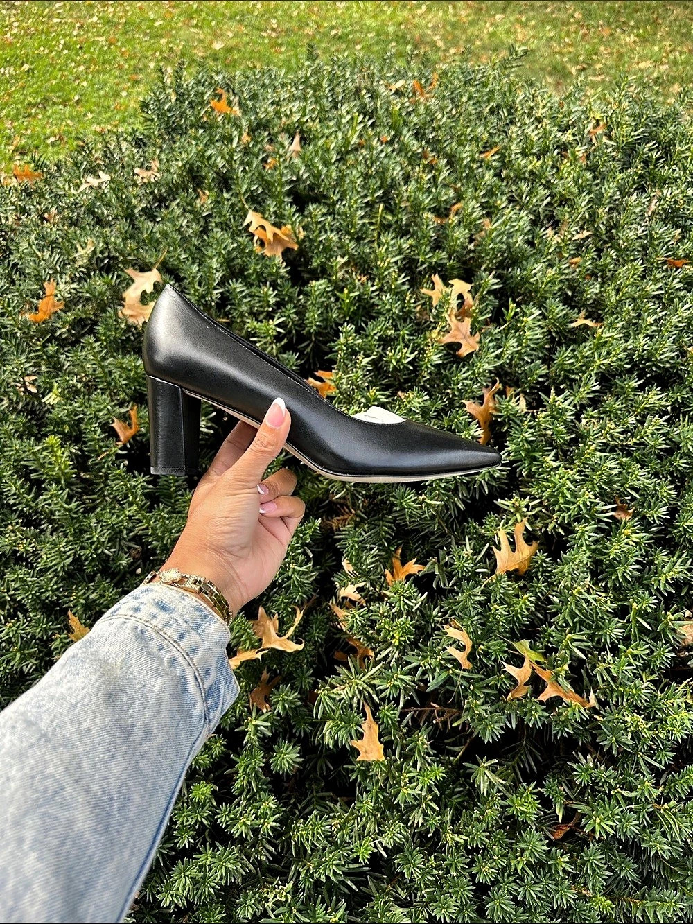 Walking Cradles Black Pointed-Toe Heels